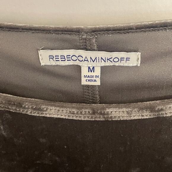 Rebecca Minkoff Gray Velvet Short Sleeve Tee - Picture 7 of 11